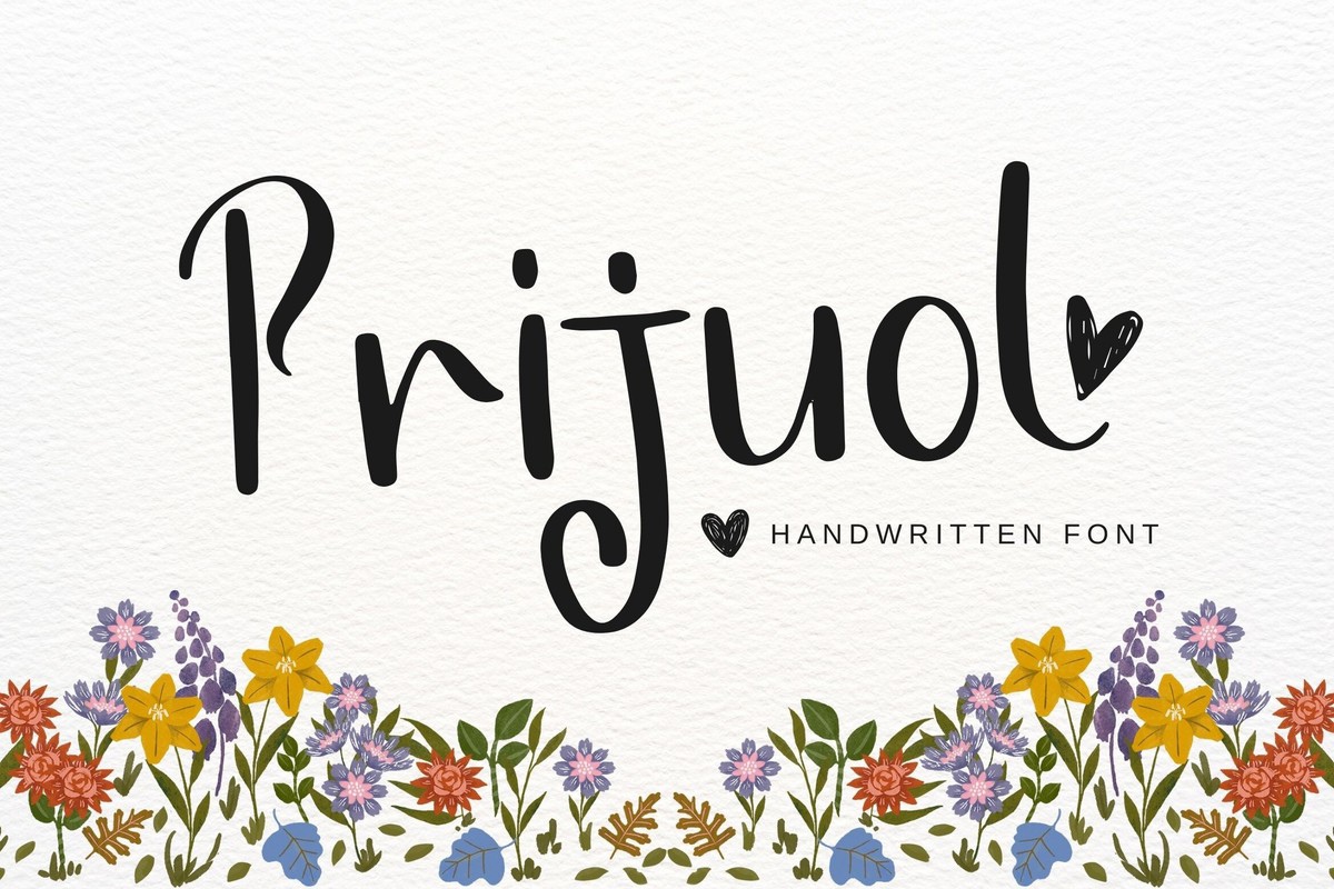 Beispiel einer Prijuol-Schriftart