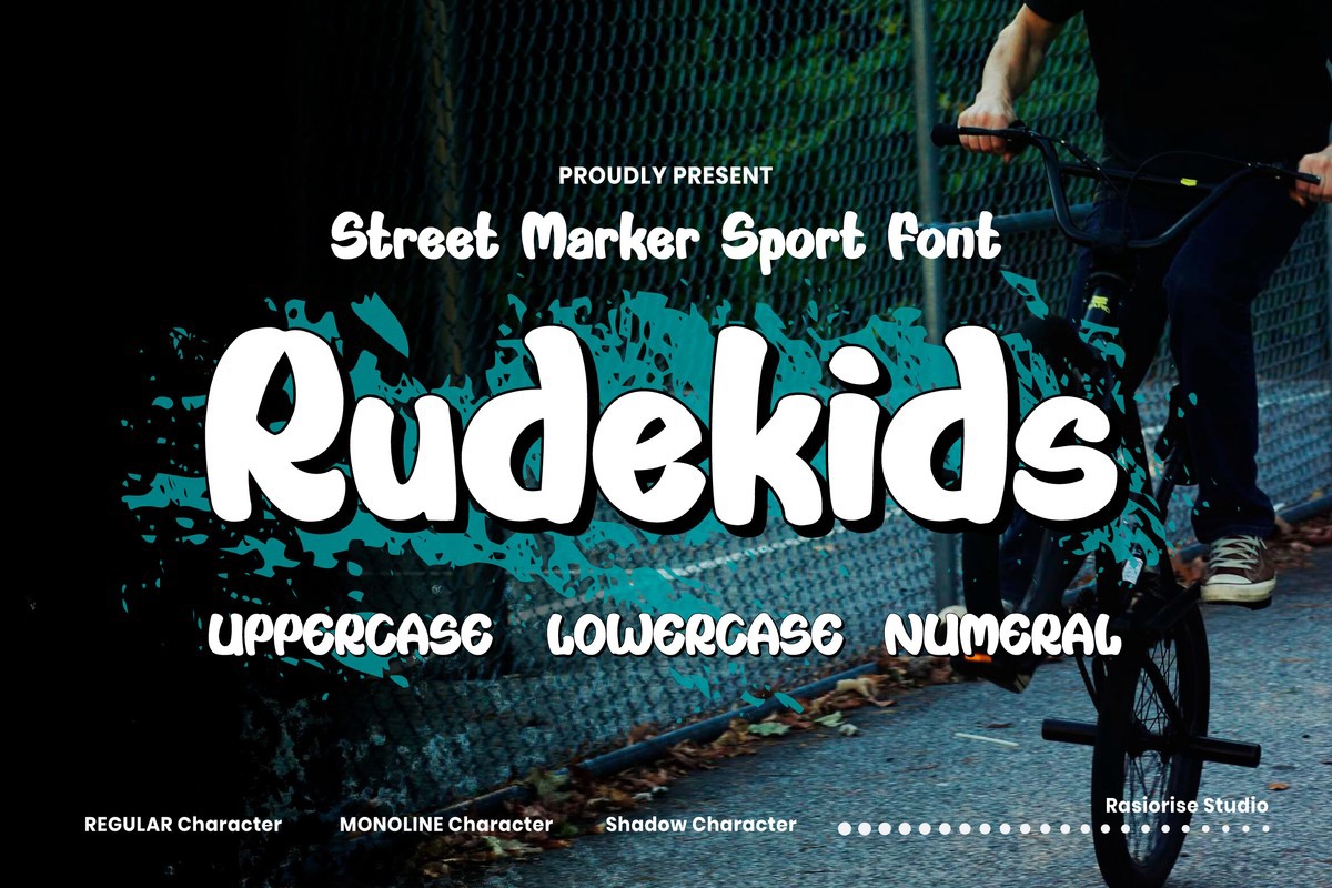 Beispiel einer Rudekids Regular-Schriftart