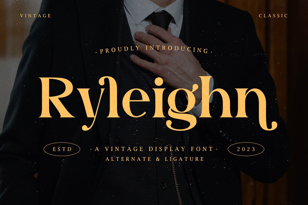 Beispiel einer Ryleighn Regular-Schriftart