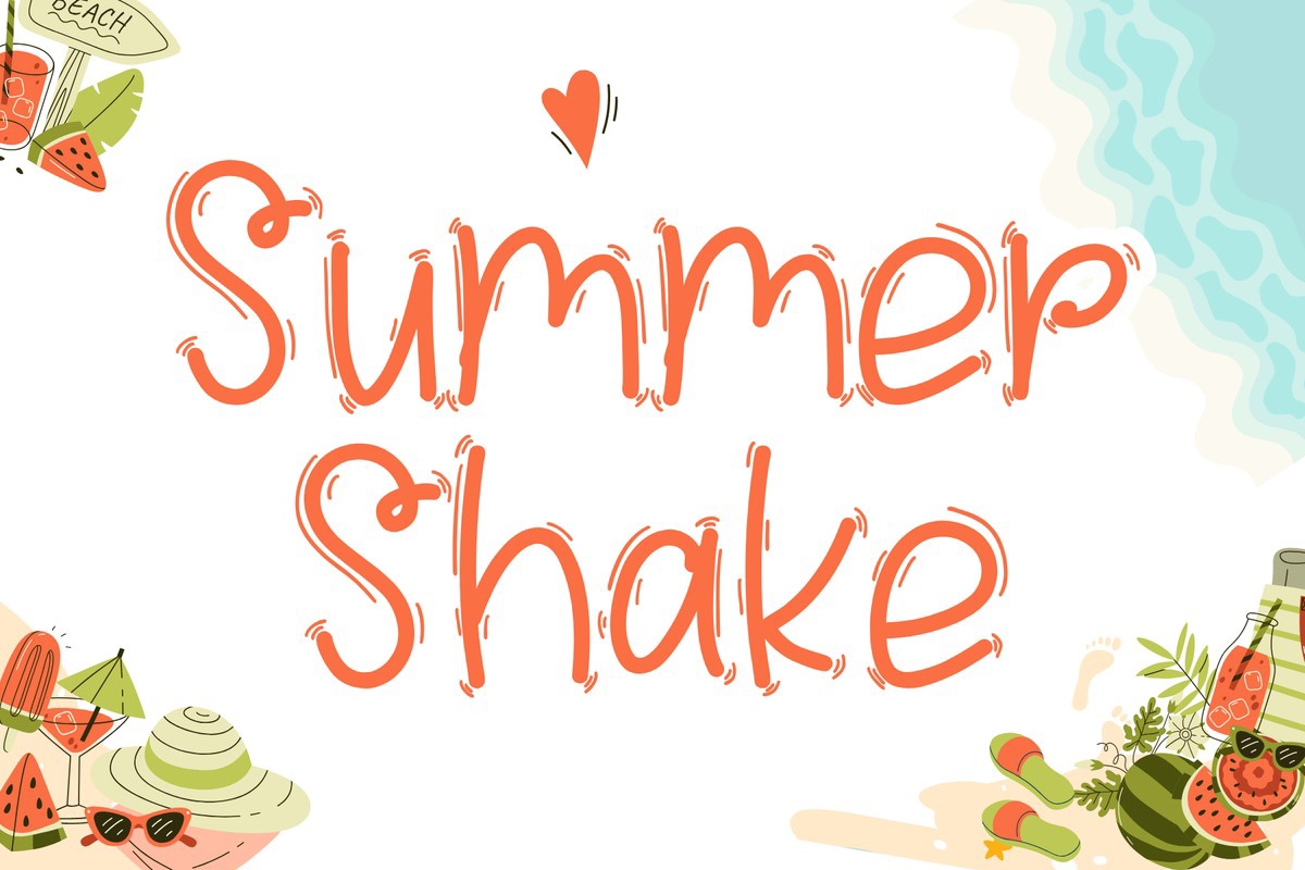 Beispiel einer Summer Shake-Schriftart