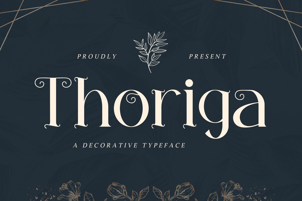 Beispiel einer Thoriga-Schriftart