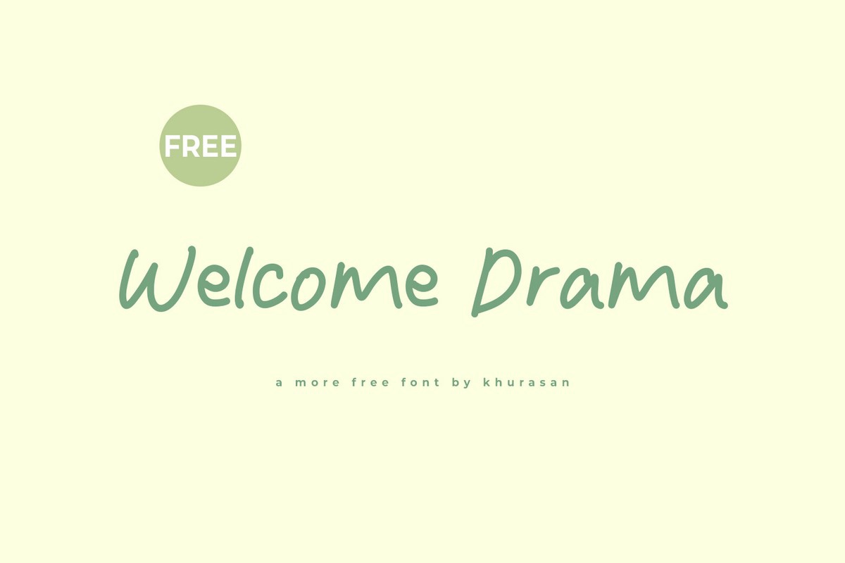 Beispiel einer Welcome Drama-Schriftart