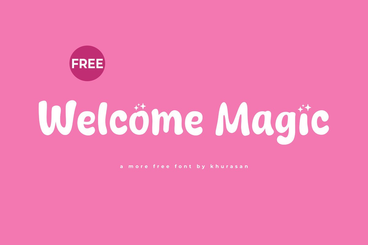 Beispiel einer Welcome Magic-Schriftart