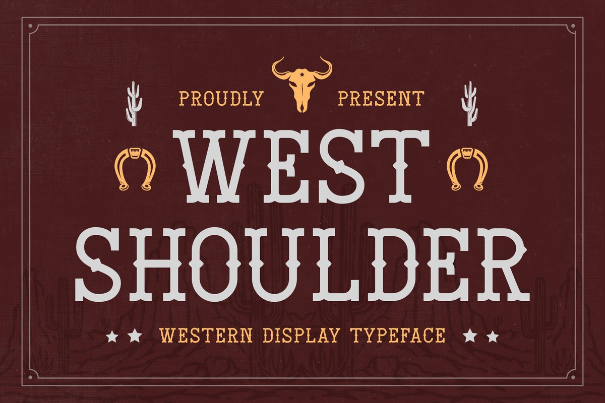 Beispiel einer West Shoulder-Schriftart