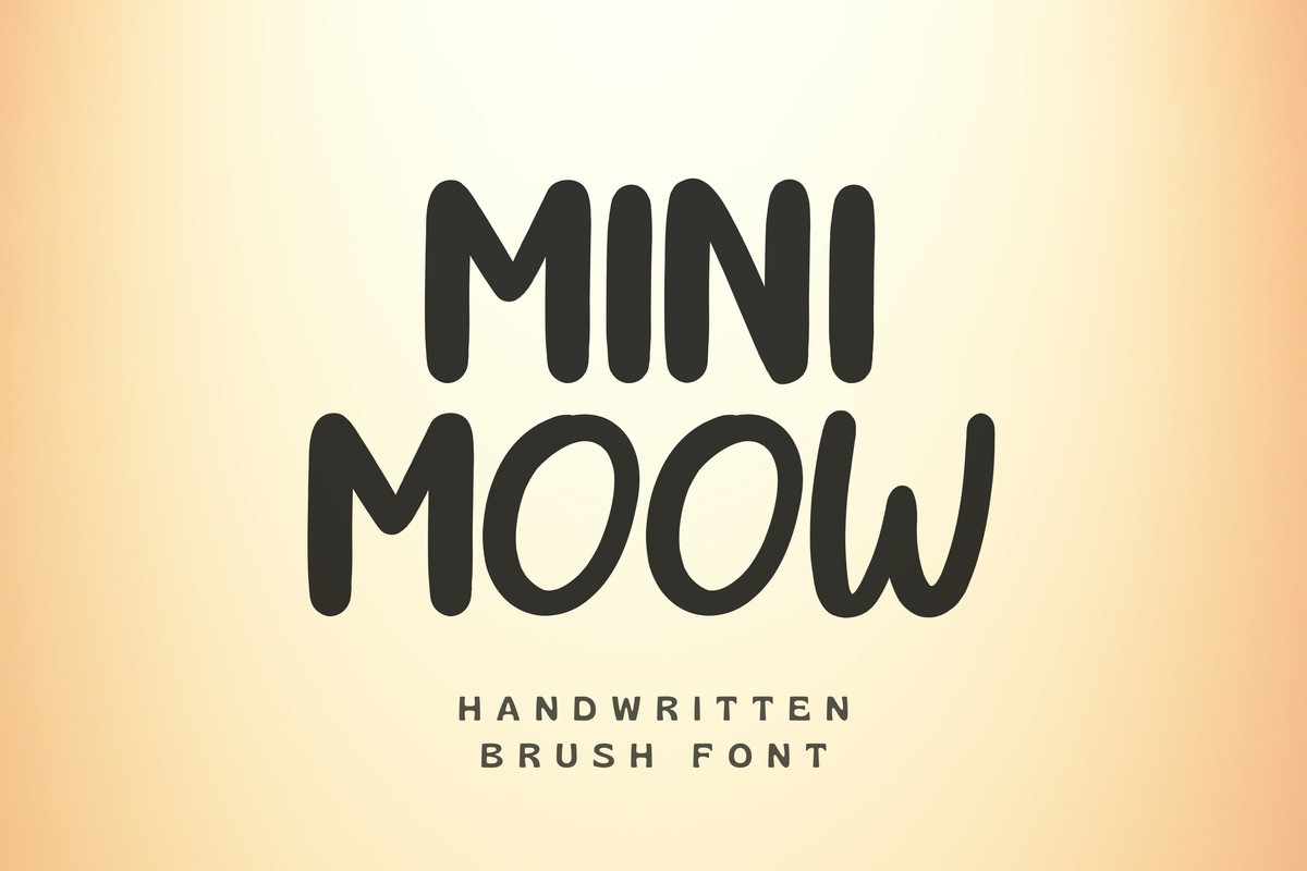 Beispiel einer Mini Moow-Schriftart