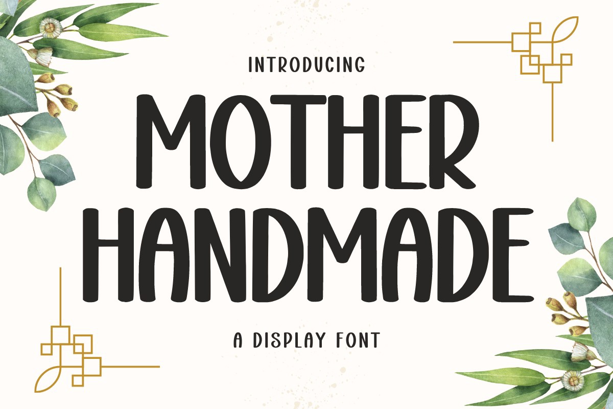 Beispiel einer Mother Handmade-Schriftart