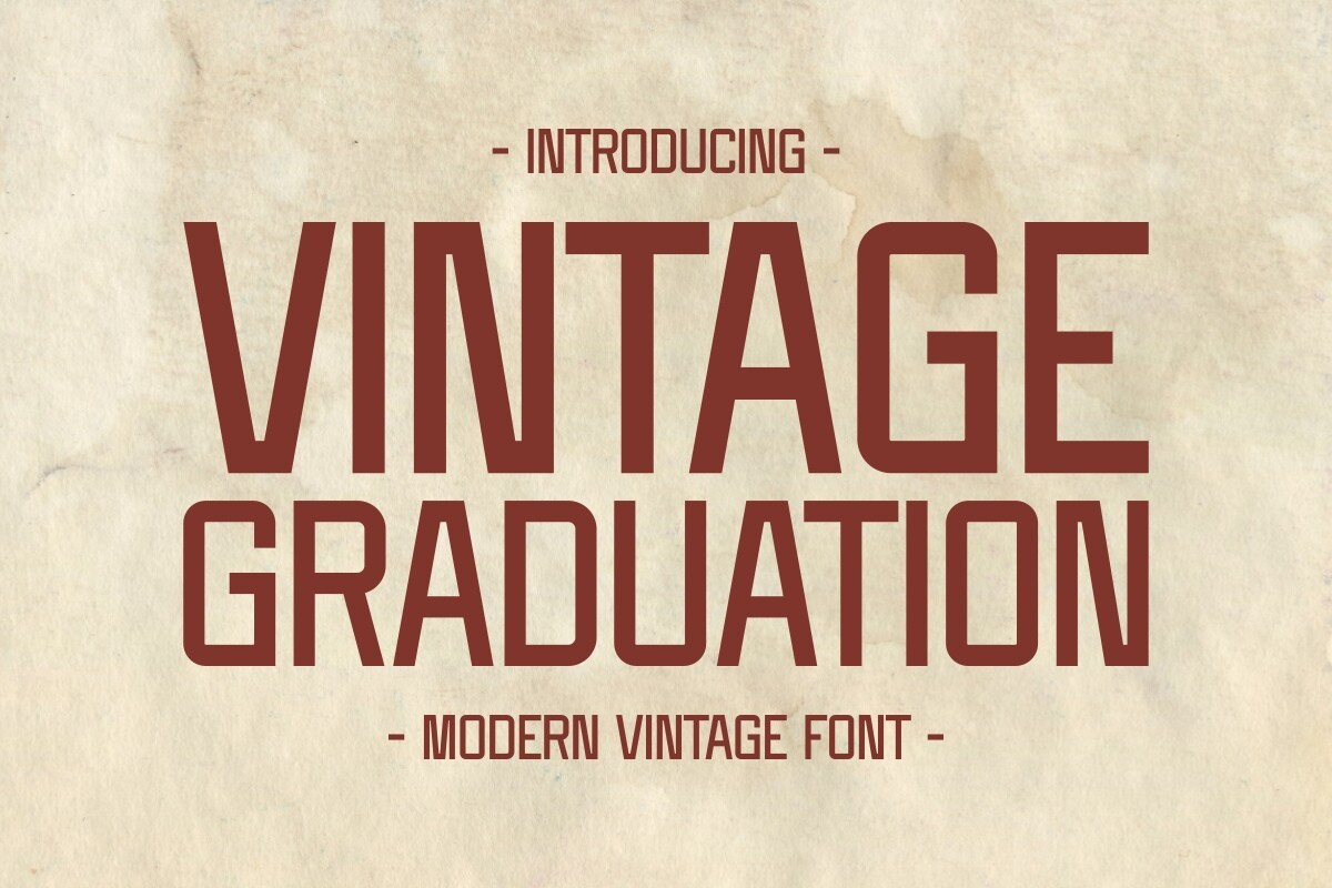 Beispiel einer Vintage Graduation-Schriftart