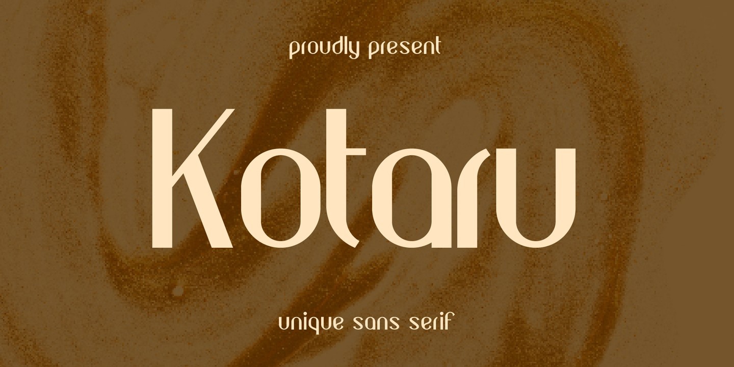 Beispiel einer Kotaru-Schriftart