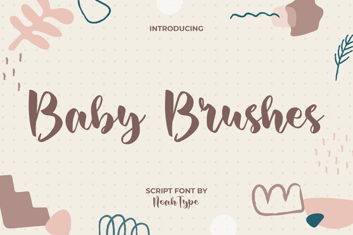 Beispiel einer Baby Brushes-Schriftart