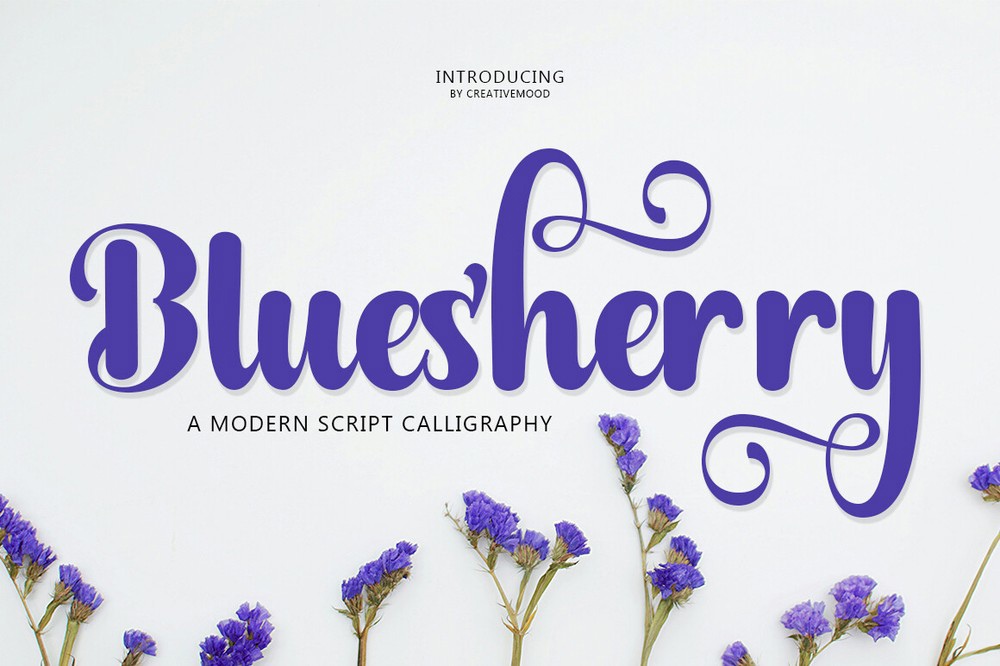 Beispiel einer Bluesherry-Schriftart