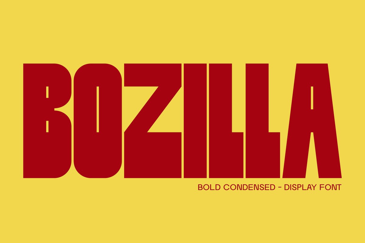 Beispiel einer Bozilla-Schriftart