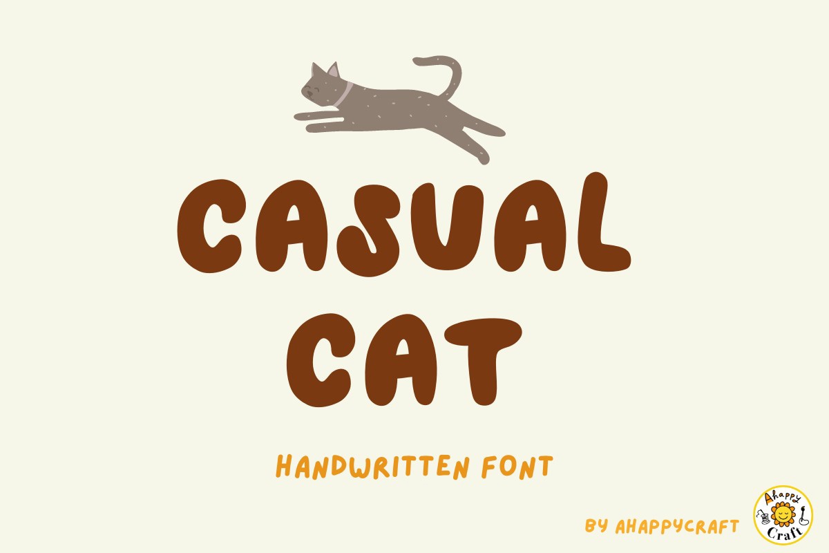 Beispiel einer Casual Cat-Schriftart