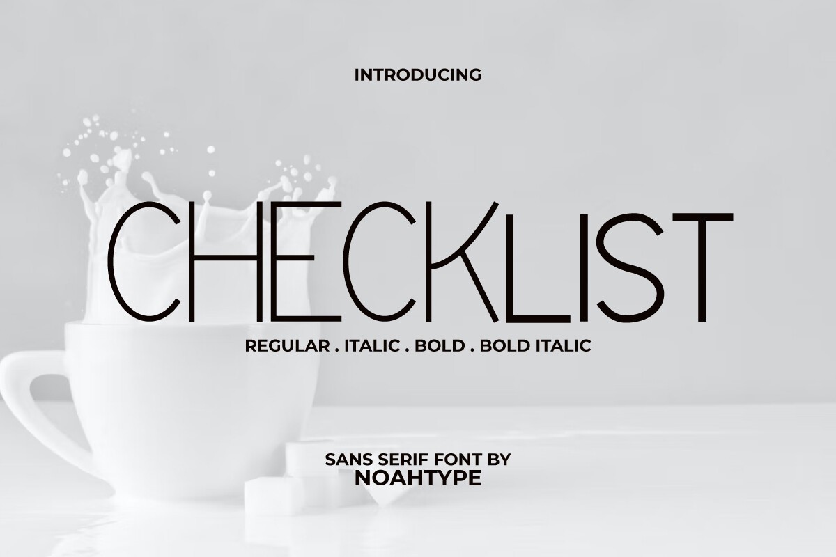 Beispiel einer Checklist-Schriftart