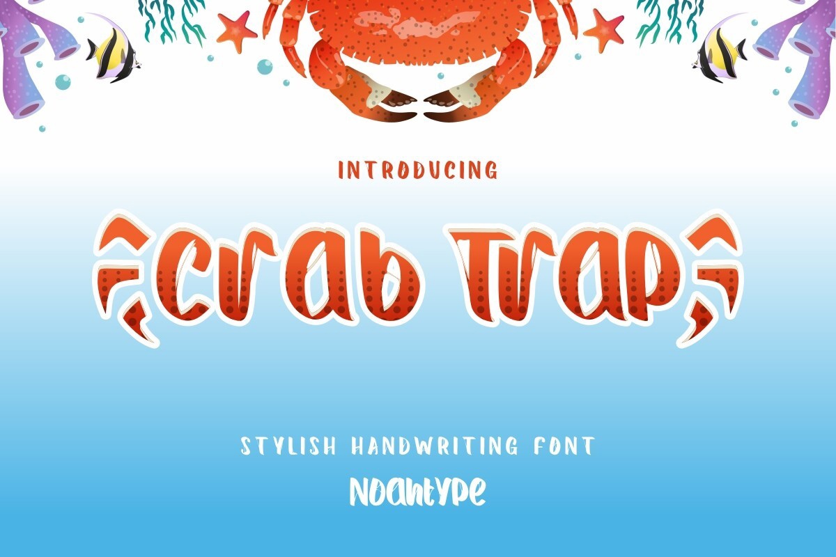 Beispiel einer Crab Trap-Schriftart