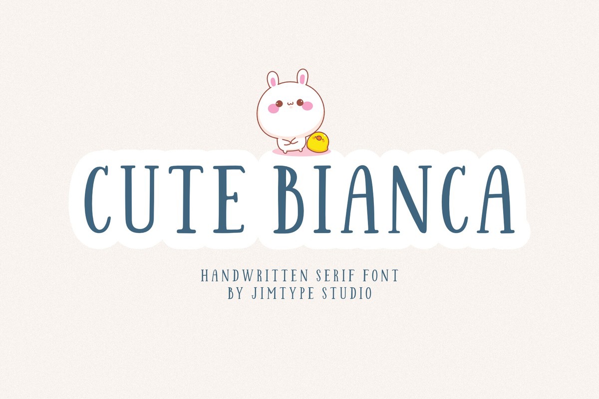 Beispiel einer Cute Bianca-Schriftart