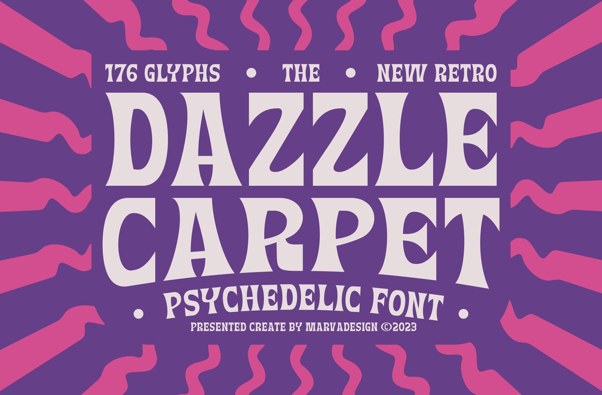 Beispiel einer Dazzle Carpet-Schriftart