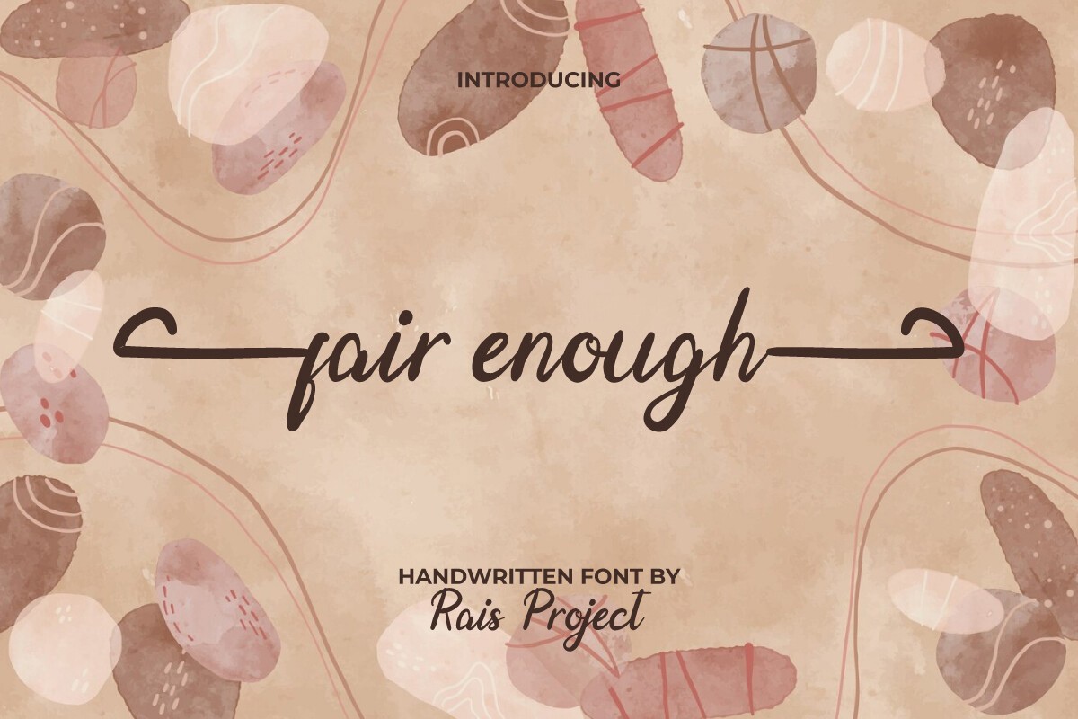 Beispiel einer Fair Enough-Schriftart