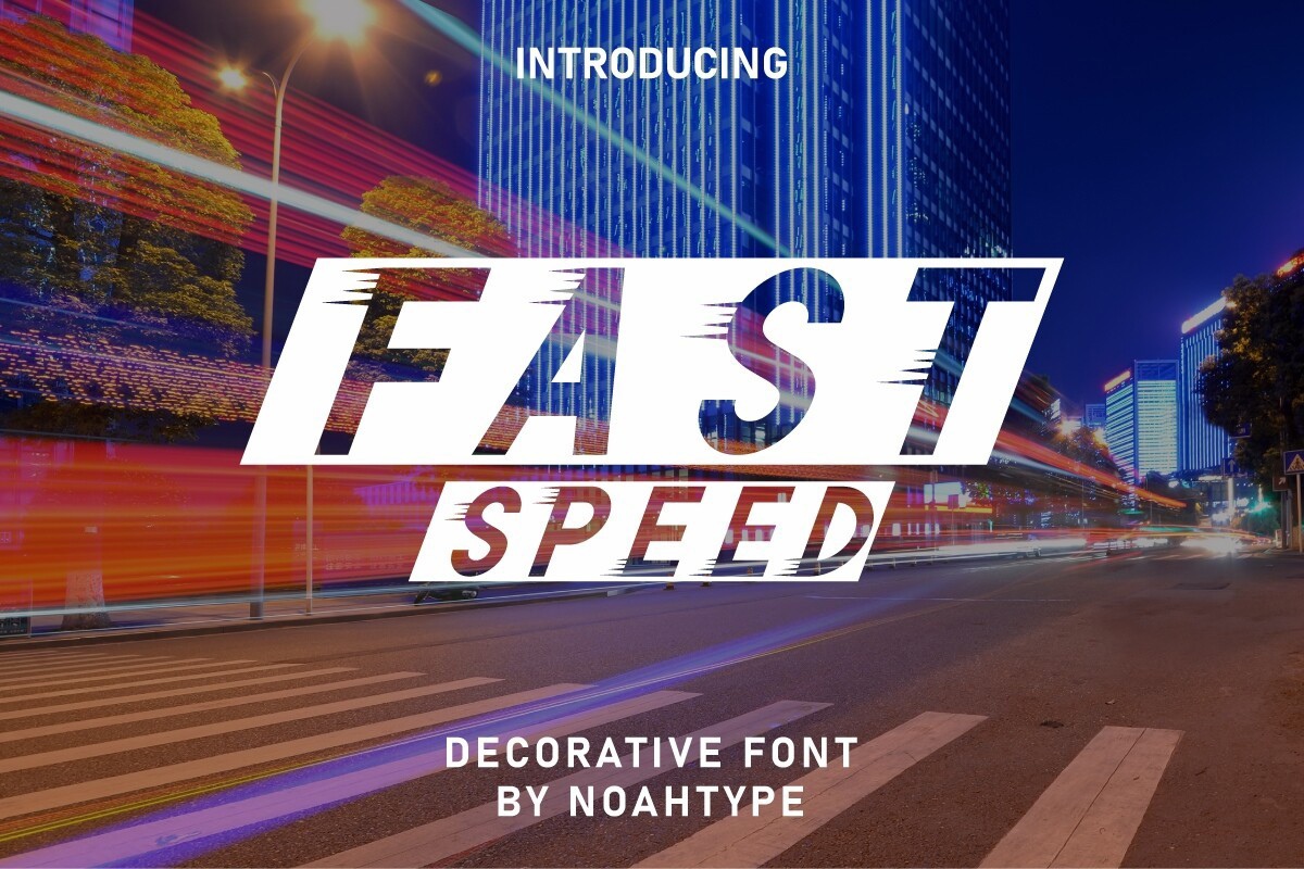 Beispiel einer Fast Speed-Schriftart