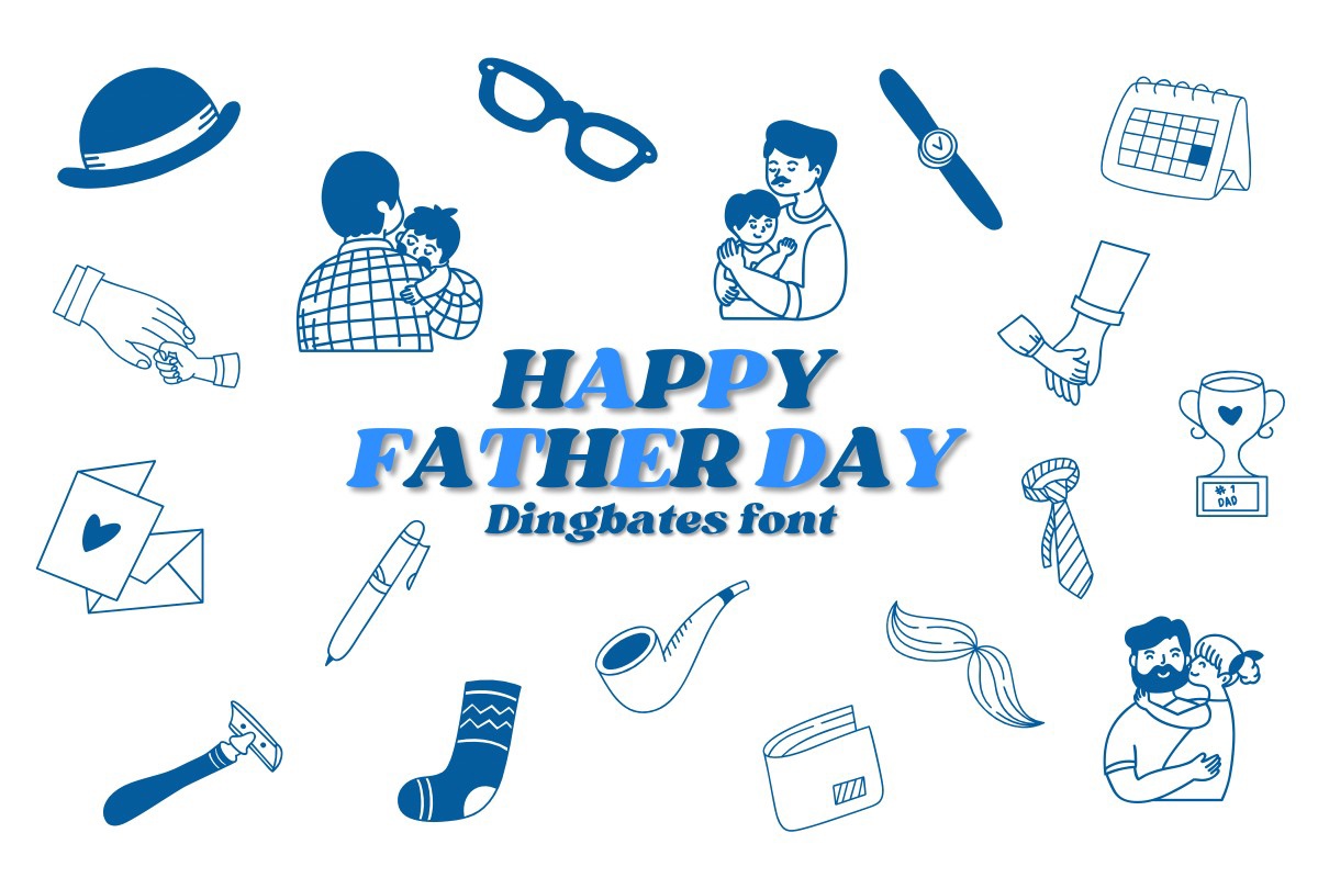 Beispiel einer Happy Father Day-Schriftart