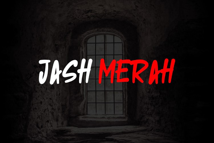 Beispiel einer Jash Merah-Schriftart