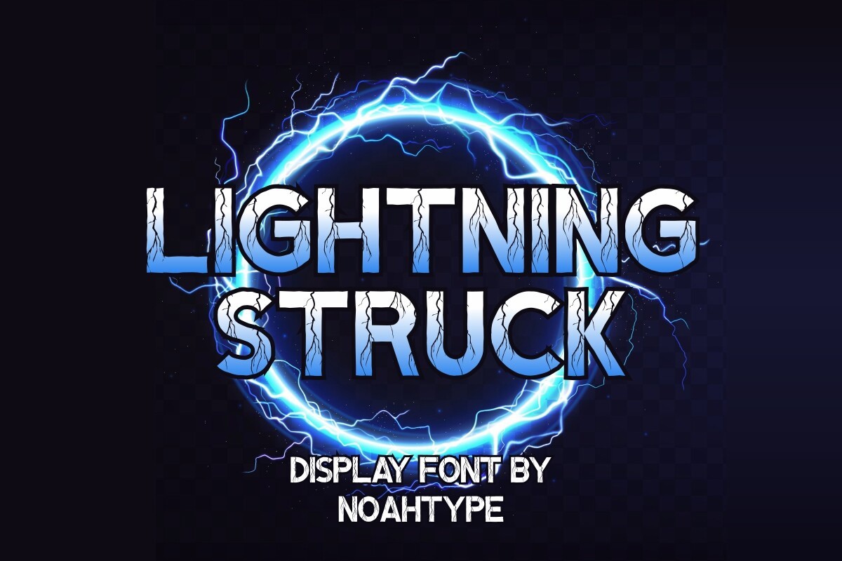 Beispiel einer Lightning Struck-Schriftart