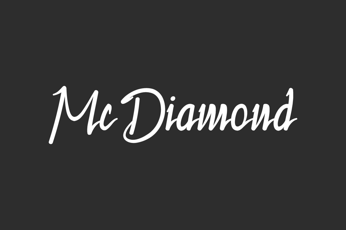 Beispiel einer Mc Diamond-Schriftart