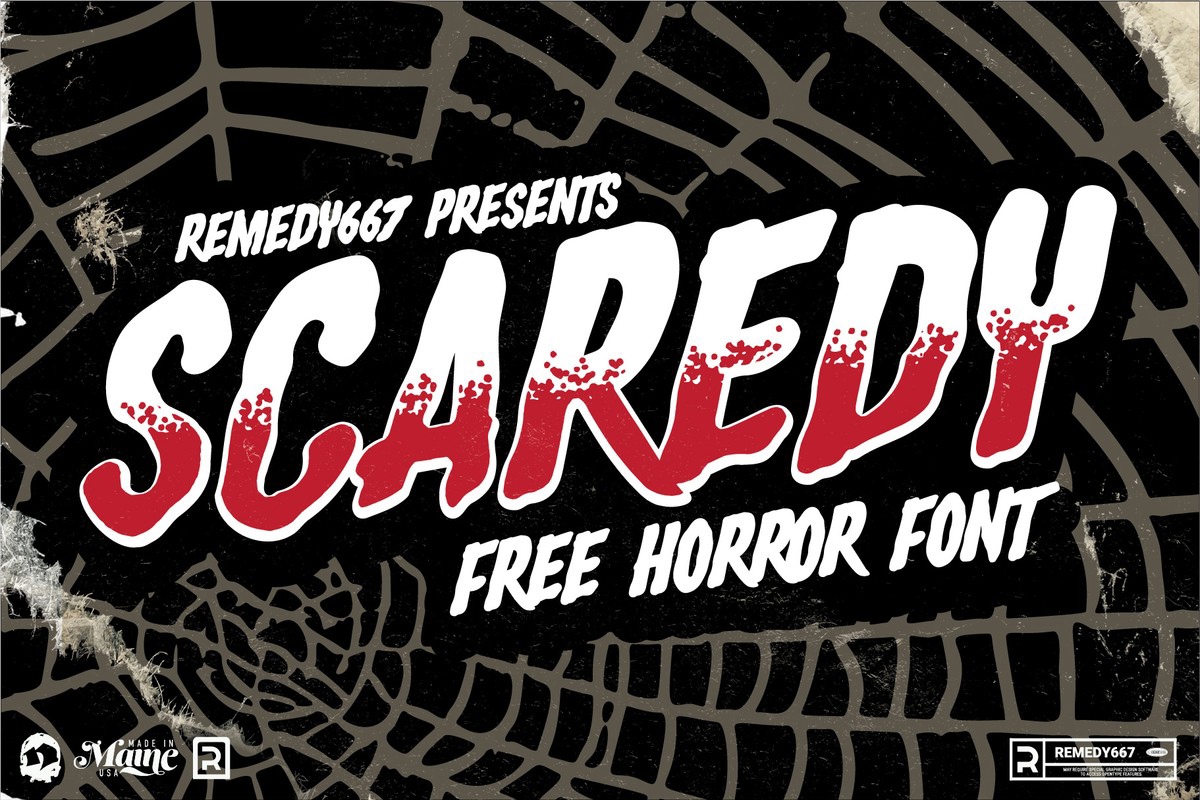 Beispiel einer Scaredy-Schriftart