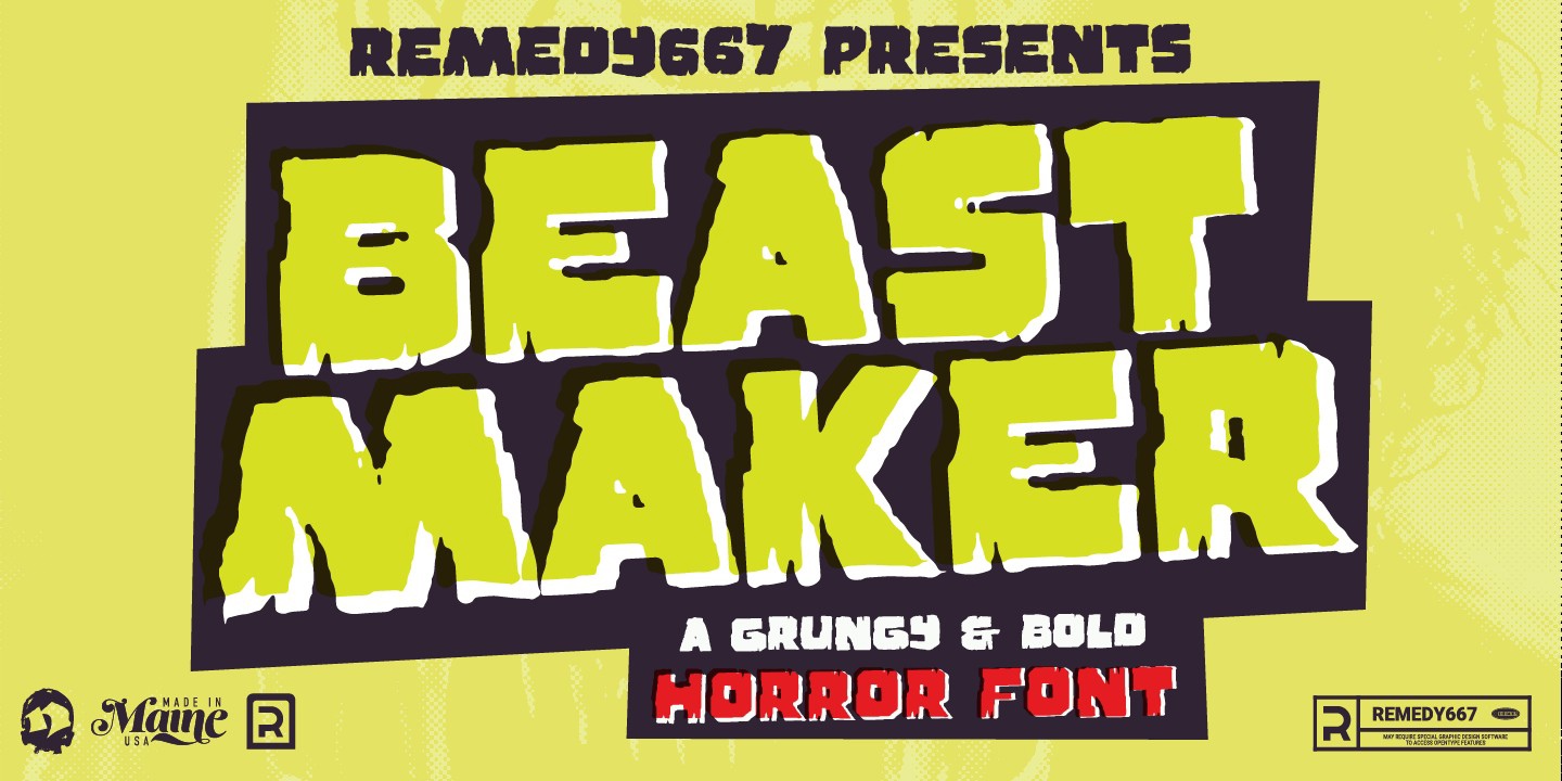 Beispiel einer Beast Maker-Schriftart