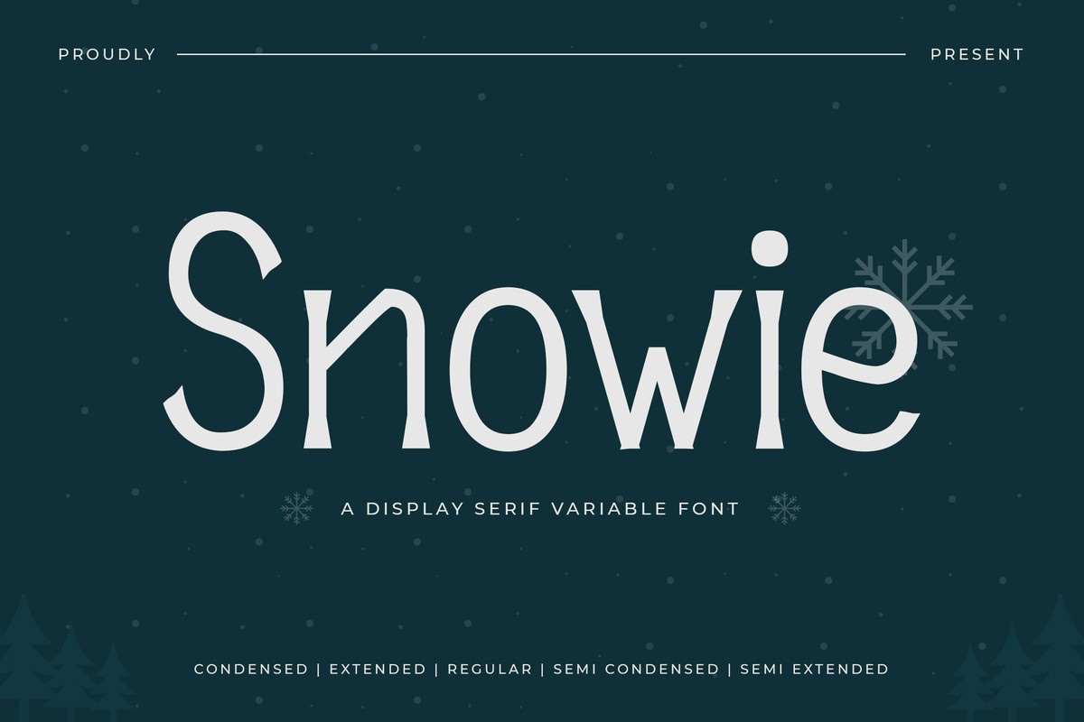 Beispiel einer Snowie-Schriftart