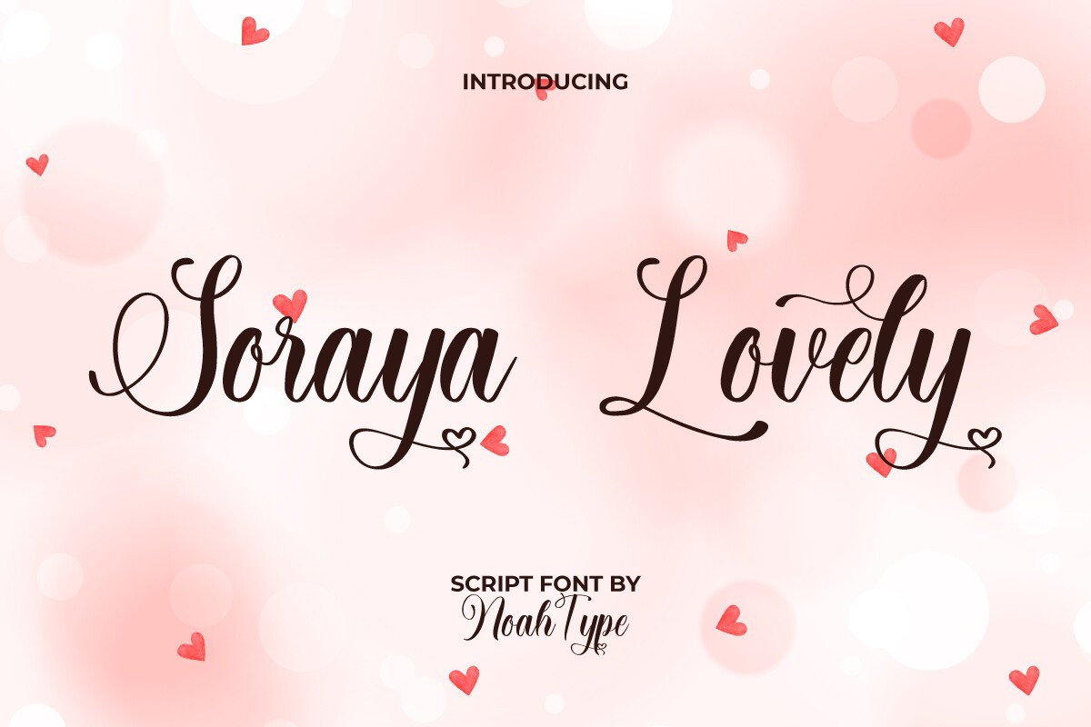 Beispiel einer Soraya Lovely-Schriftart