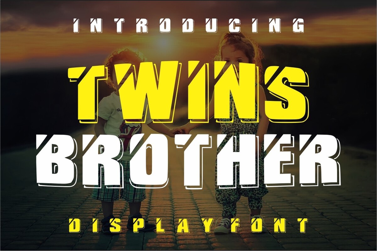 Beispiel einer Twins Brother-Schriftart