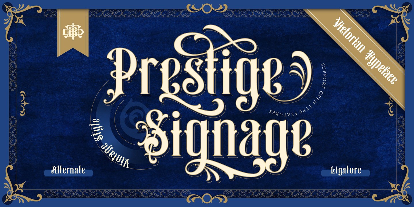 Beispiel einer Prestige Signage-Schriftart