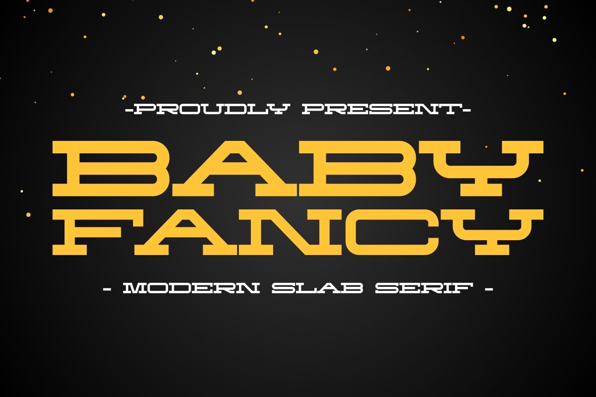 Beispiel einer Baby Fancy-Schriftart