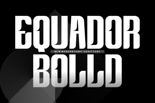 Beispiel einer Equador Bolld-Schriftart