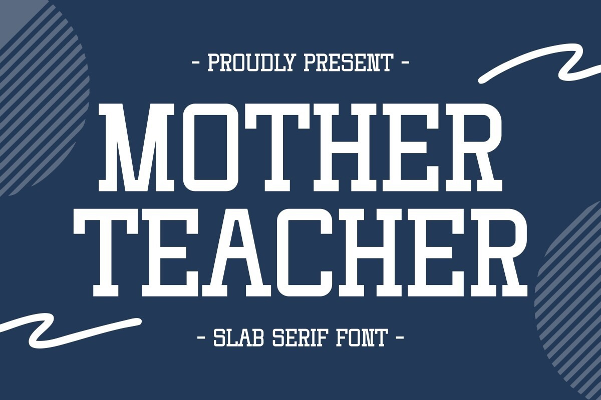 Beispiel einer Mother Teacher-Schriftart