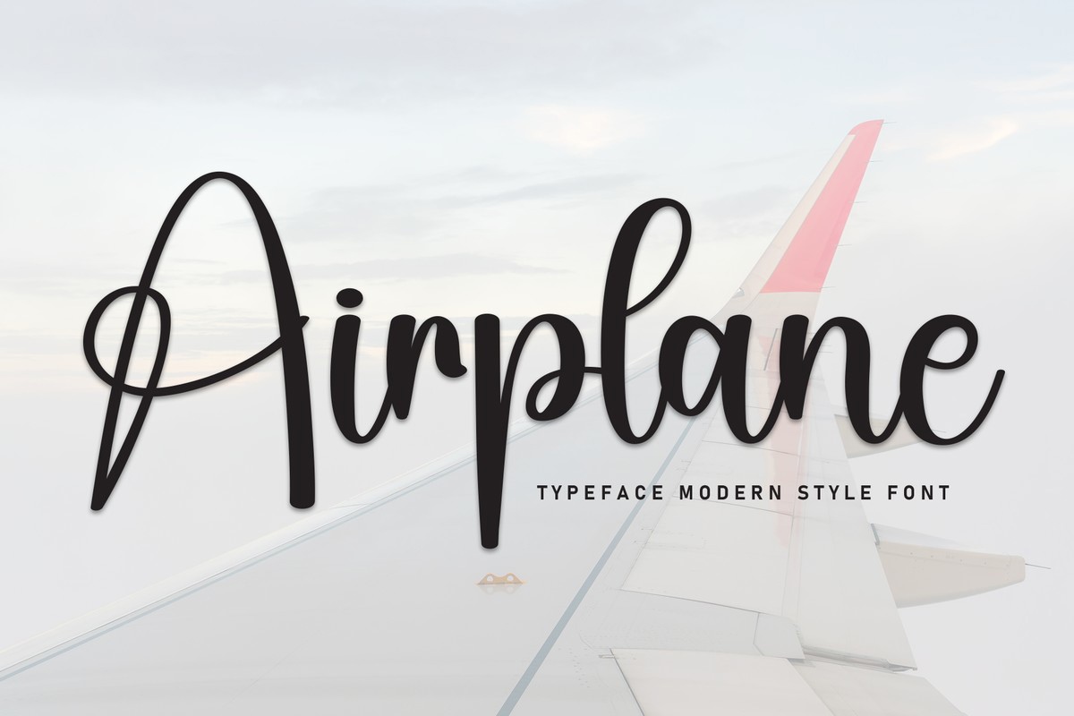 Beispiel einer Airplane-Schriftart