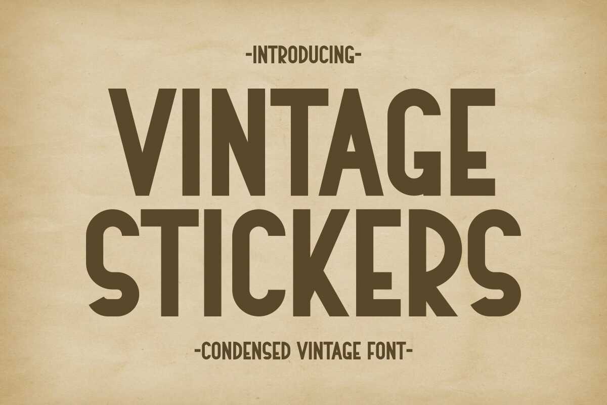 Beispiel einer Vintage Stickers-Schriftart