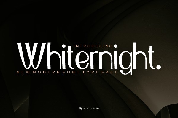 Beispiel einer Whiternight-Schriftart