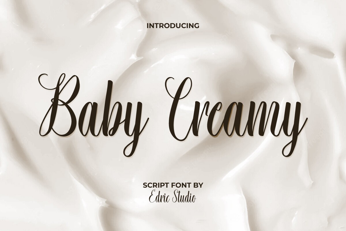 Beispiel einer Baby Creamy-Schriftart