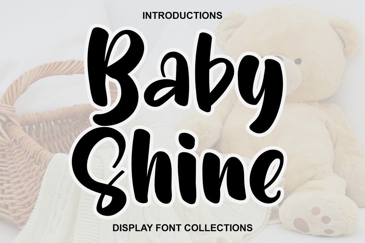 Beispiel einer Baby Shine-Schriftart