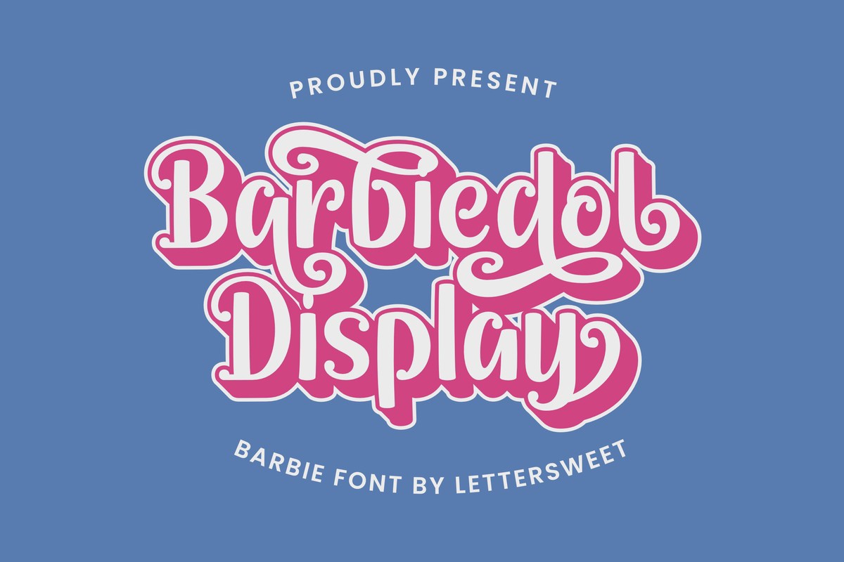 Beispiel einer Barbiedol Display-Schriftart