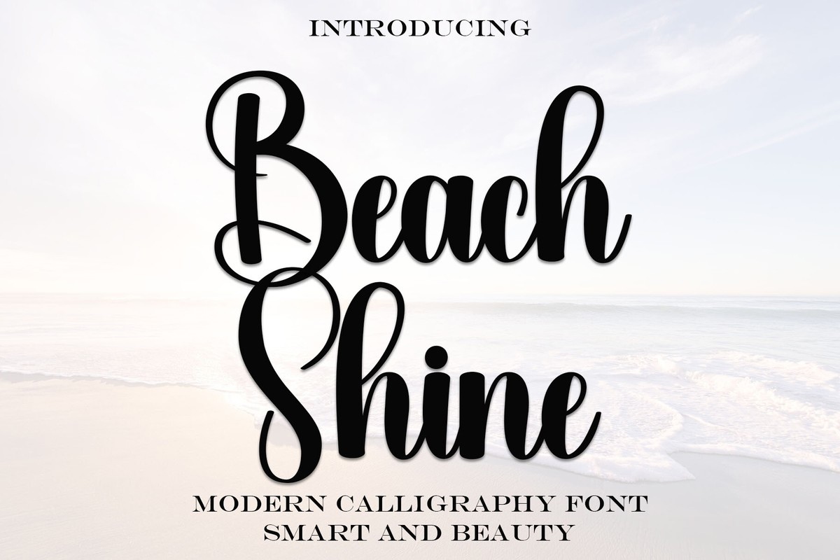 Beispiel einer Beach Shine-Schriftart