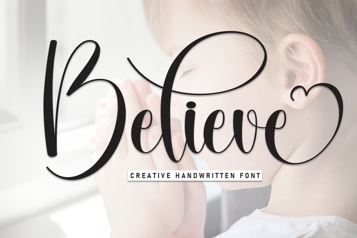 Beispiel einer Believe-Schriftart