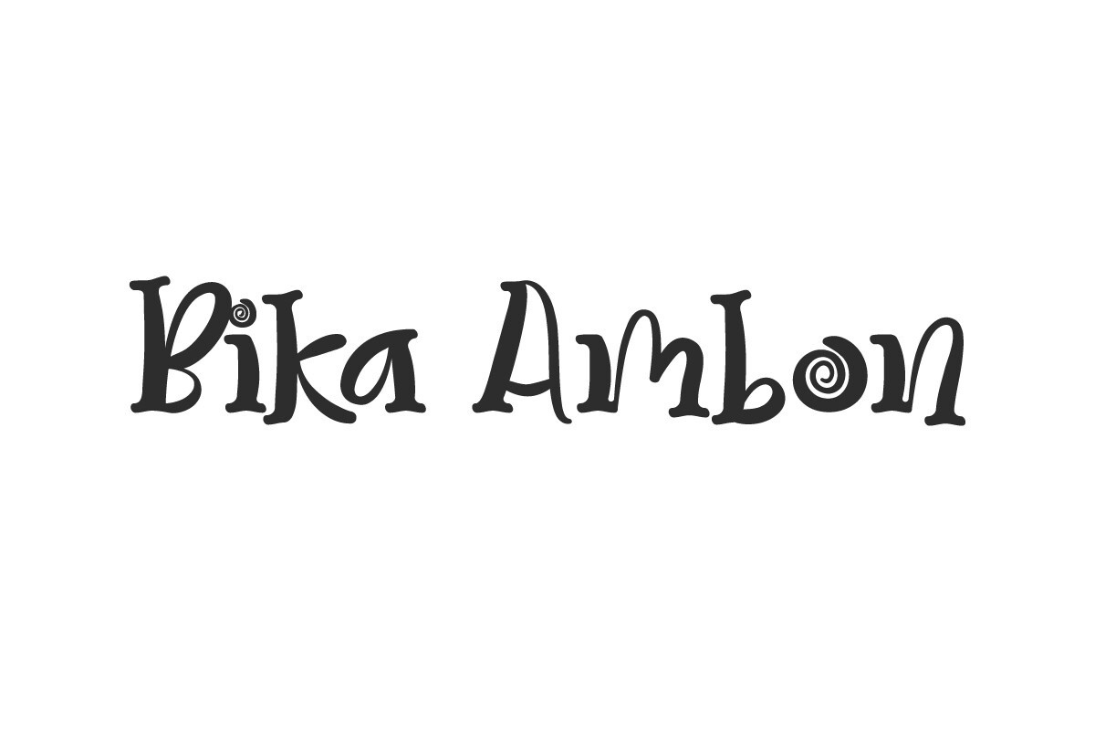 Beispiel einer Bika Ambon-Schriftart