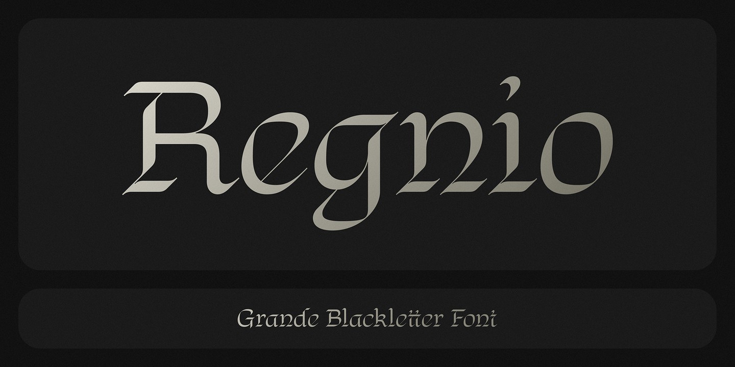 Beispiel einer Regnio-Schriftart