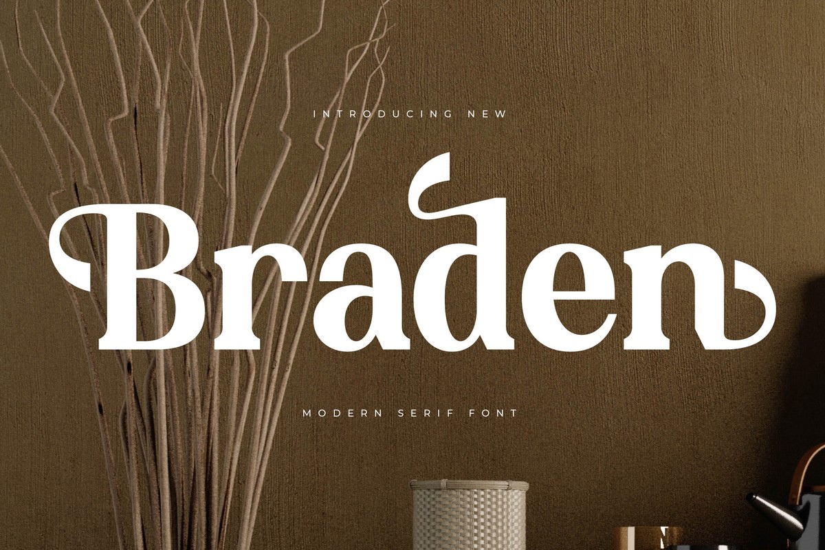 Beispiel einer Braden-Schriftart