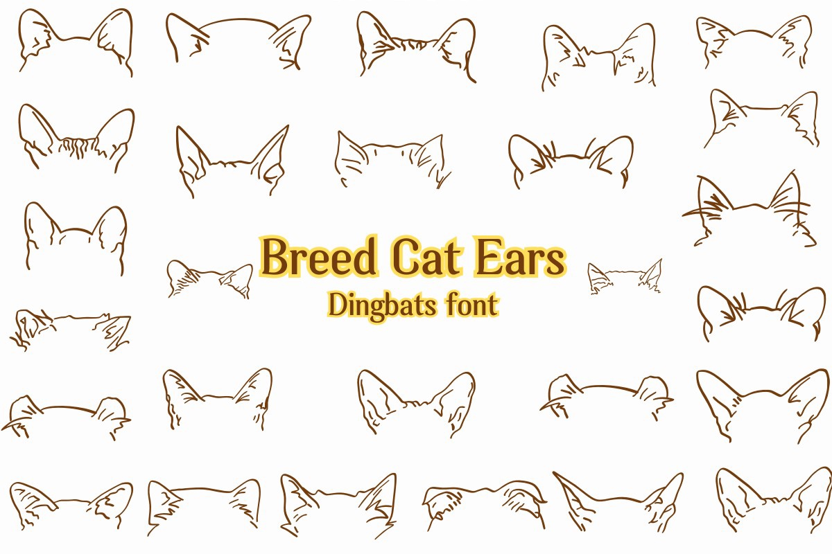 Beispiel einer Breed Cat Ears-Schriftart