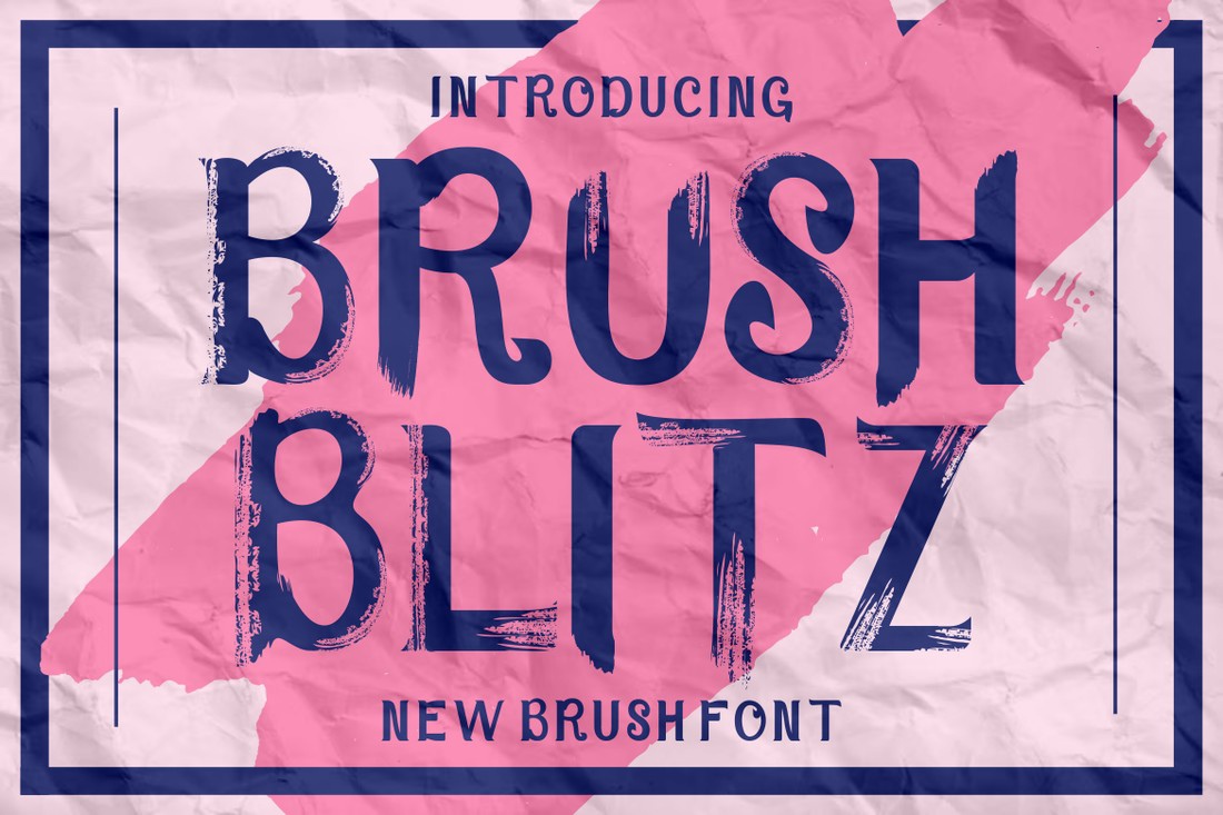 Beispiel einer Brush Blitz-Schriftart