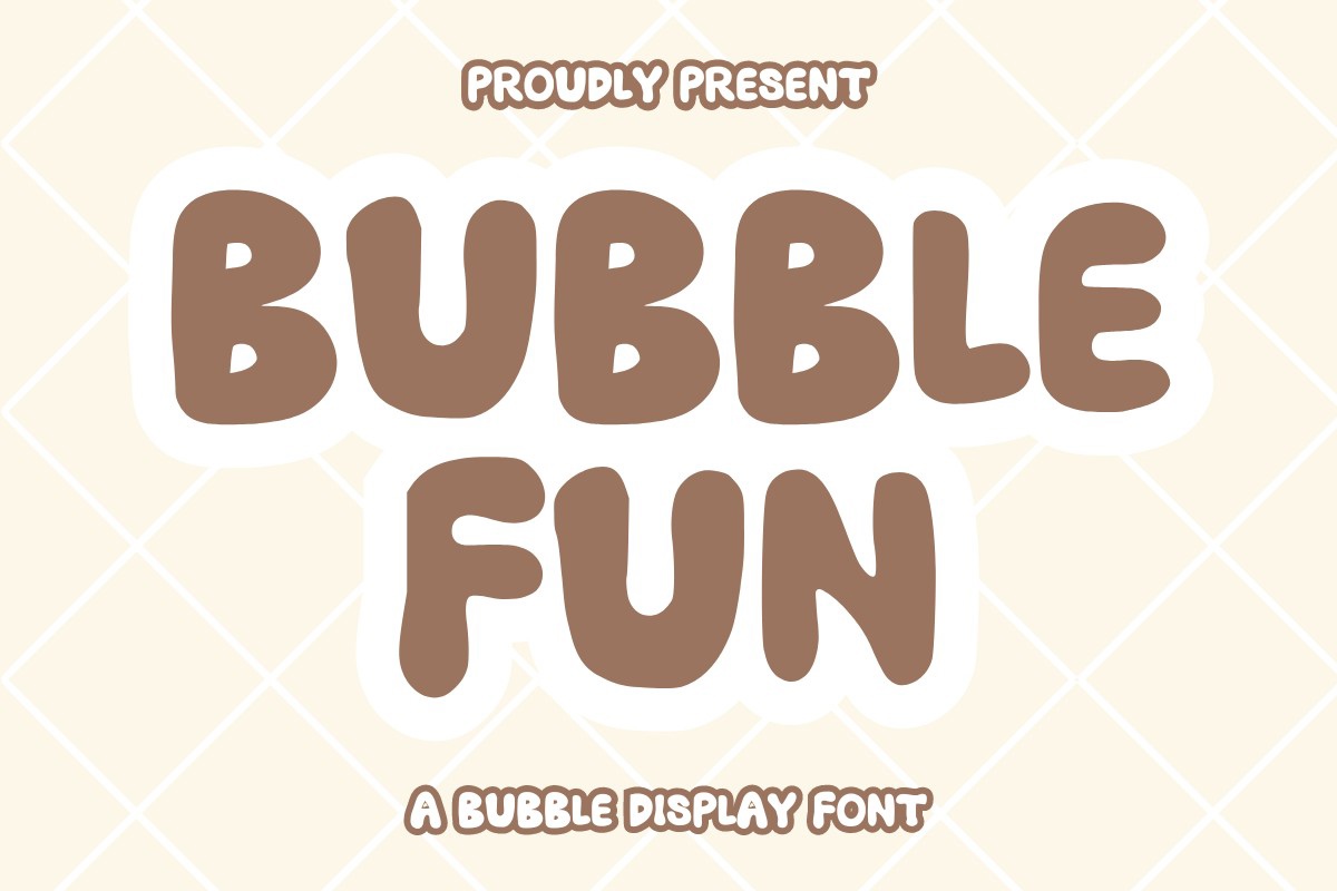 Beispiel einer Bubble Fun-Schriftart