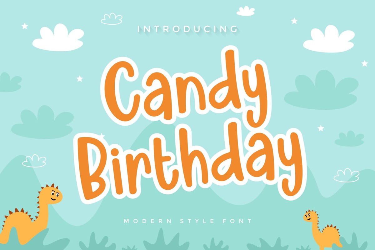 Beispiel einer Candy Birthday-Schriftart